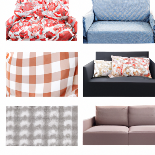 קולאז' של כיסויי ספות שונים הזמינים באליאקספרס המדגיש את המגוון