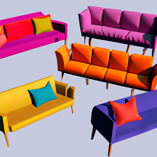 תמונה של מגוון ספות המדגישות את צורותיהן השונות.